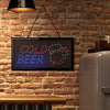 Cold Beer Framed Flashing LED Marquee Wall Bar Sign (19"x10")